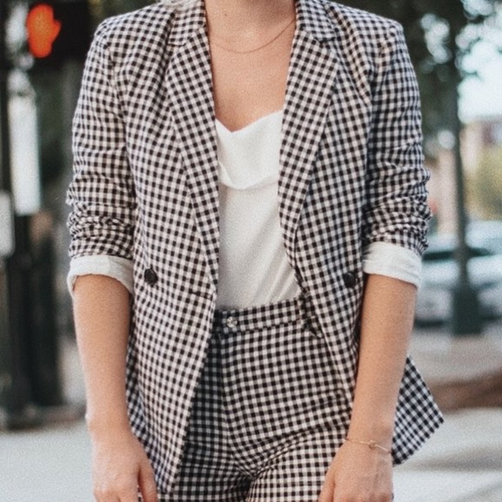 Gingham Blazer